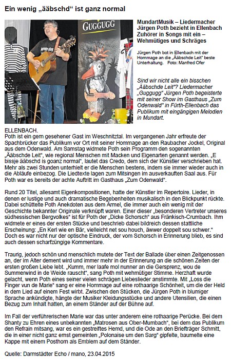 Presseartikel Ellenbach 2015-04-18